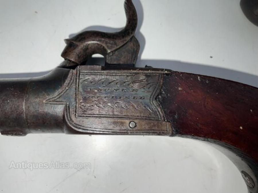 PAIR OF MATCHING PERCUSHION POCKET PISTOLS