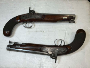 Pair Of Percussion Pistols By H Tatham London