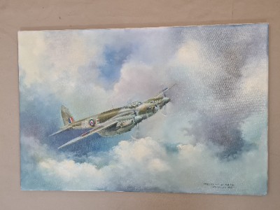 Painting Of A Mosquito Fighter By Bill Cockburn