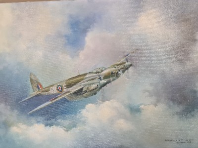 Painting Of A Mosquito Fighter By Bill Cockburn
