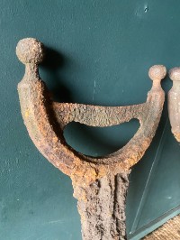 Pair Of Original Antique 18th Century Georgian Cast Iron Boot Scrapers