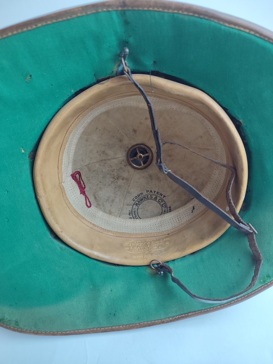 Explore our collection of authentic Wolseley helmets, privately purchased by Cpl Baily. Perfect for Palestinian Police memorabilia enthusiasts. View now and buy today!