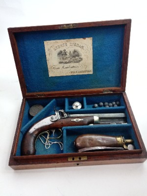 Explore our 1840 Percussion Pistol collection, beautifully engraved with London Fine Twist. In excellent condition, this piece is a must-have for antique firearm collectors. Shop now!