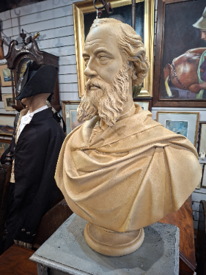 Plaster Bust of Charles Dickins by John Hutchinson, 1862