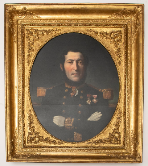 Portrait Of Vice Admiral Thomasset, Oil On Canvas Painting