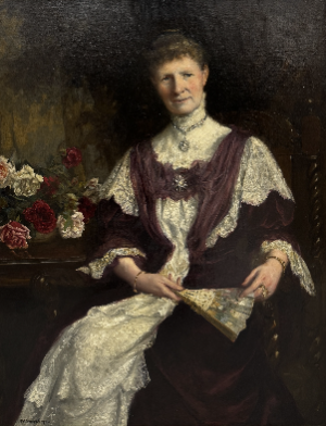 Portrait of a lady by Frank Moss Bennett