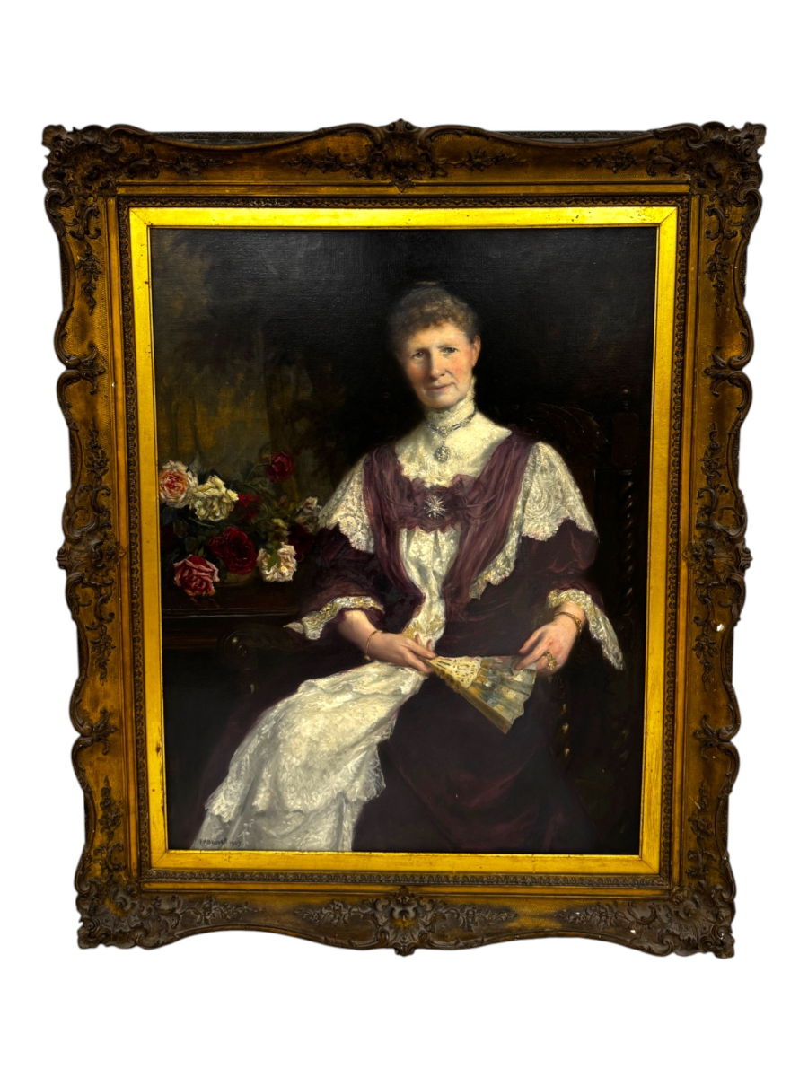 Portrait of a lady by Frank Moss Bennett