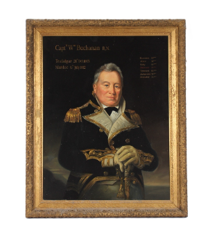 Portrait Study 'captain William Buchanan Rn', 20th Century School