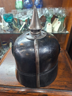 Explore our collection of M15 1917-dated Prussian Pickelhaubes! In excellent condition, our pieces are complete with maker stamps. Take your pick now!