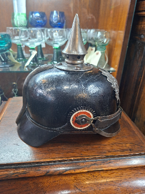 Explore our collection of M15 1917-dated Prussian Pickelhaubes! In excellent condition, our pieces are complete with maker stamps. Take your pick now!