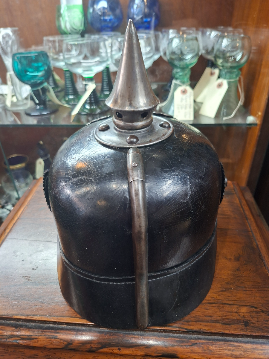 Explore our collection of M15 1917-dated Prussian Pickelhaubes! In excellent condition, our pieces are complete with maker stamps. Take your pick now!