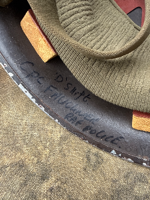 A lovely postwar turtle helmet named to Corporal Faulchner, RAF Police, ‘D’ shift.