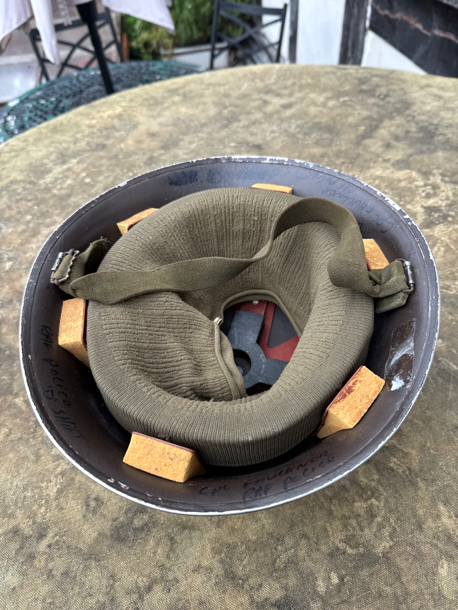 RAF Police Turtle Helmet Named