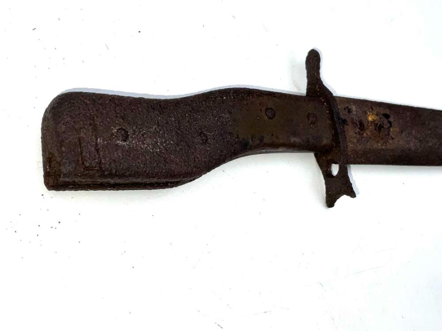 RARE German WWI DEMAG Crank Handle Trench Knife Bayonet with scabbard