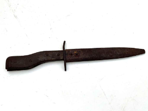 RARE German WWI DEMAG Crank Handle Trench Knife Bayonet with scabbard