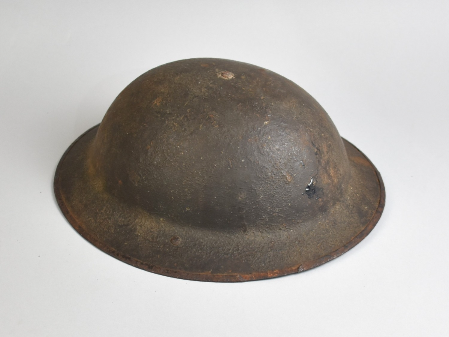 Rare WW1 C1916 Rimmed "Magnetic" Brodie Steel Helmet