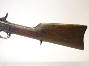 Discover our Remington .43 Spanish rolling block single shot carbine. No license needed for this Section 58 (2) antique. Browse now for this unique piece of history.