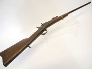Discover our Remington .43 Spanish rolling block single shot carbine. No license needed for this Section 58 (2) antique. Browse now for this unique piece of history.