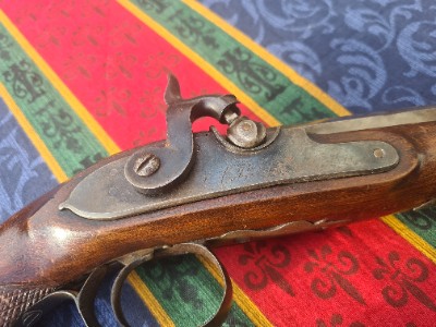 Discover our authentic, 19th-century Percussion Manstopper Pistol by Thomas Phillips. Experience its excellent condition and action. Shop now!