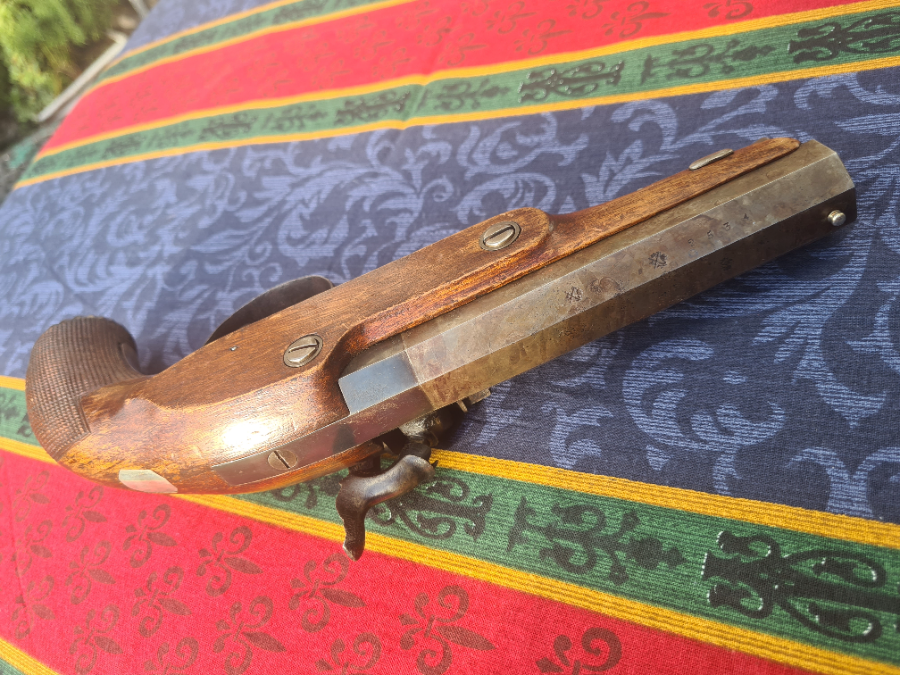 Discover our authentic, 19th-century Percussion Manstopper Pistol by Thomas Phillips. Experience its excellent condition and action. Shop now!