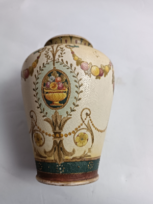 Discover our collection of Royal Doulton Burslem Tapestry Vases, circa 1886-1902 with unique green print marks. Perfect for enriching any decor, these 15cm high and 11cm wide vases are a must-have. Shop now!