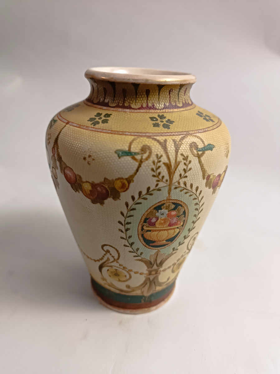 Discover our collection of Royal Doulton Burslem Tapestry Vases, circa 1886-1902 with unique green print marks. Perfect for enriching any decor, these 15cm high and 11cm wide vases are a must-have. Shop now!