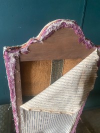 Set Of 4 Antique High Back Jacobean Style Dining Chairs For Reupholstery Solid Frame