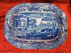 Spode Italian Blue And White Rectangular Serving Dish