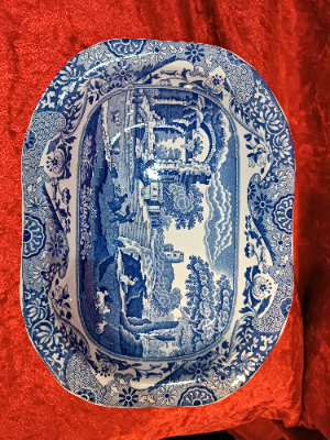 Spode Italian Blue And White Rectangular Serving Dish