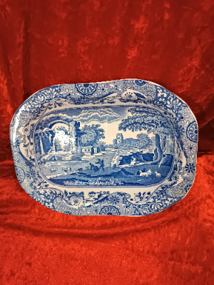Spode Italian Blue And White Rectangular Serving Dish