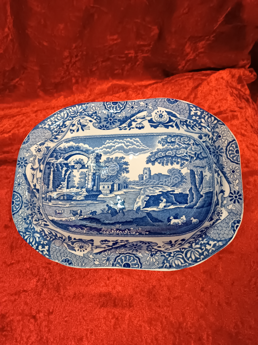 Spode Italian Blue And White Rectangular Serving Dish
