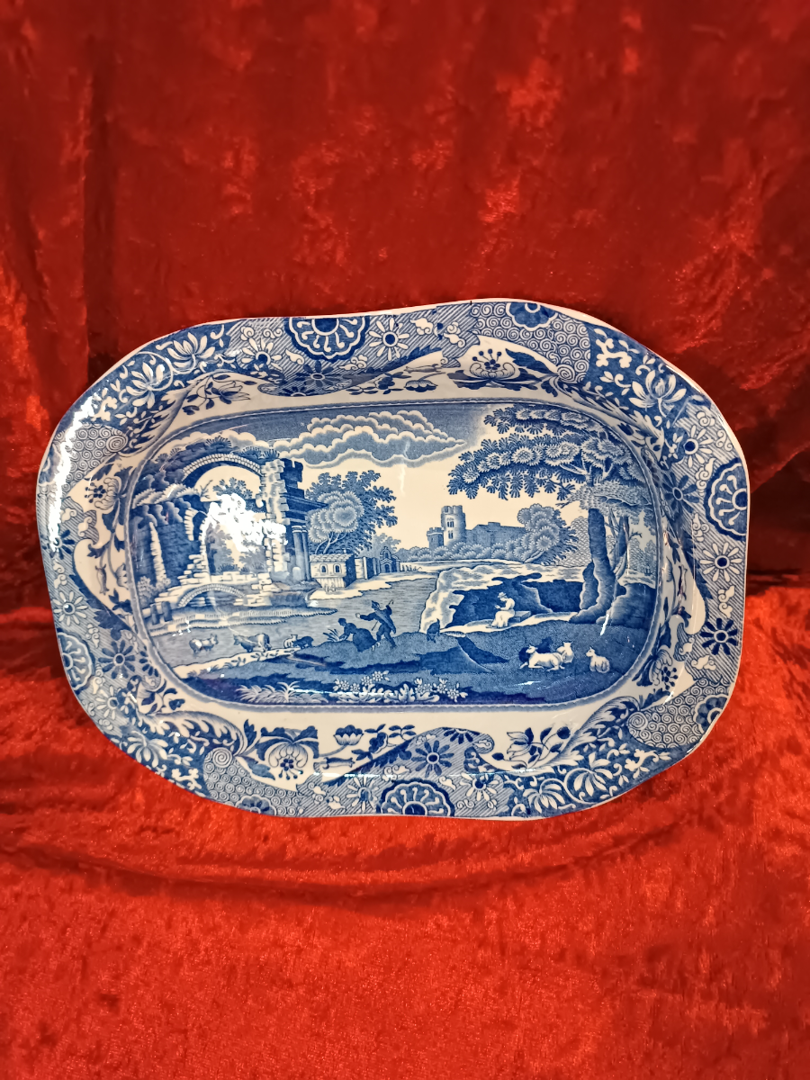 Spode Italian Blue And White Rectangular Serving Dish