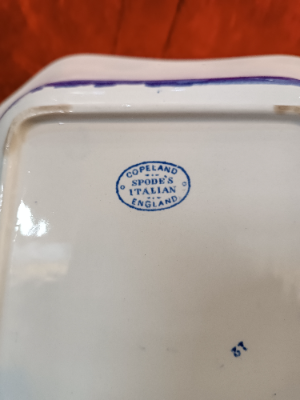 Spode Italian Blue And White Square Server