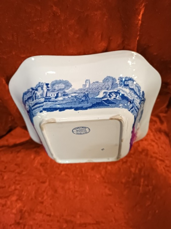 Spode Italian Blue And White Square Server