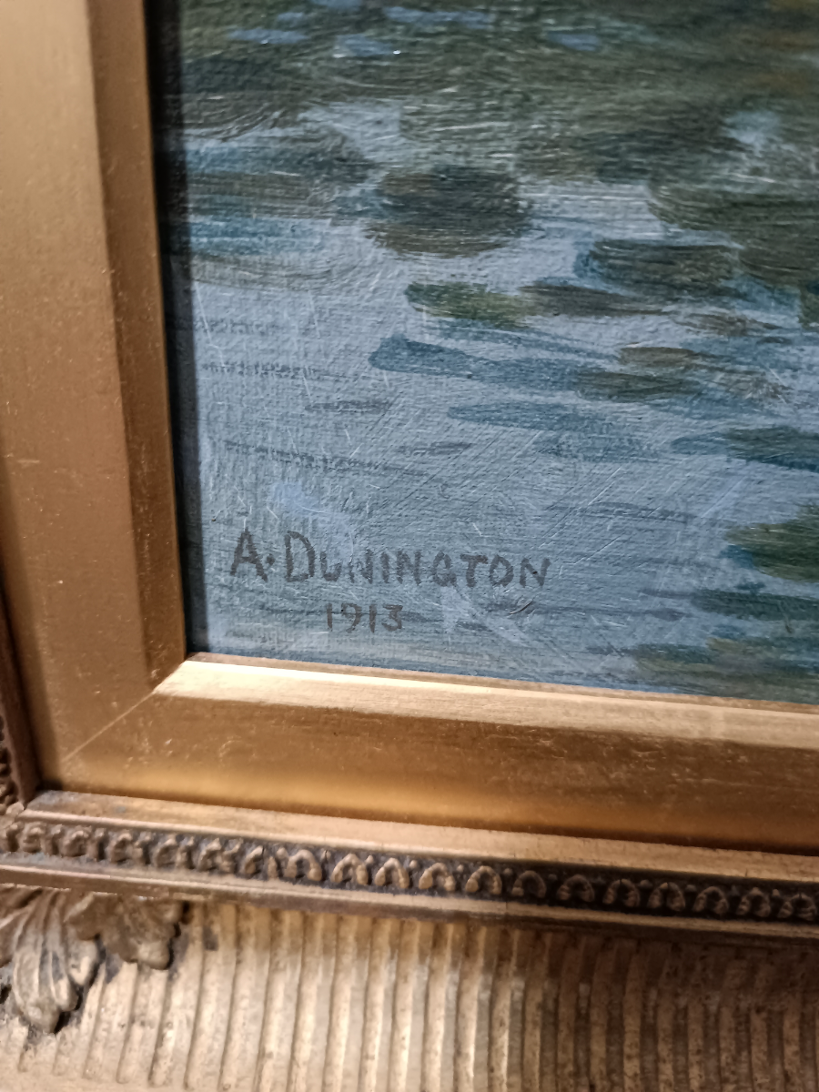 "The Ferry, Overton-on-Dee" By Albert  Dunnington (British 1860-1928)