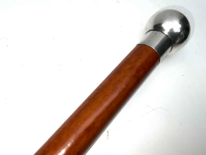 This is the most exceptional Gentlemans walking stick, made for defence, the silver grips solid and heavy, would not just knock the door it would knock it down, the stick is hollowed out and then filled with lead, the silver collars hallmarked for London 1902 the woods Mallaca the ferule silver and horn, the conditions superb, offering free worldwide delivery reference FRGC   Tel: +44 7505 165 843 We accept online payments for all our items listed: Bank transfer cash on collection or if wishing over the phone using your debit or credit cards, also doing layby payments plan, or email giving your address details & contact number and we shall send you your items invoice to make payment with your card. Send your request to - john.strong2@gmail.com