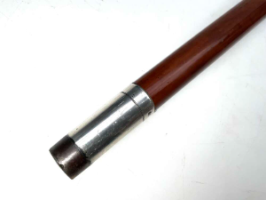 This is the most exceptional Gentlemans walking stick, made for defence, the silver grips solid and heavy, would not just knock the door it would knock it down, the stick is hollowed out and then filled with lead, the silver collars hallmarked for London 1902 the woods Mallaca the ferule silver and horn, the conditions superb, offering free worldwide delivery reference FRGC   Tel: +44 7505 165 843 We accept online payments for all our items listed: Bank transfer cash on collection or if wishing over the phone using your debit or credit cards, also doing layby payments plan, or email giving your address details & contact number and we shall send you your items invoice to make payment with your card. Send your request to - john.strong2@gmail.com