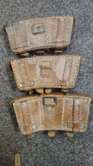 Three Reproduction German K98 Ammunition Pouches