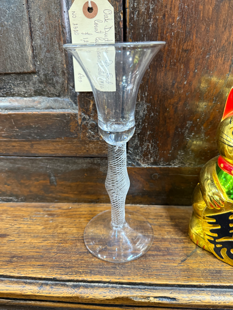 Trumpet Bowl Single Knop Air Twist Glass
