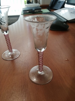 Two Jacobite Style Drinking Glasses