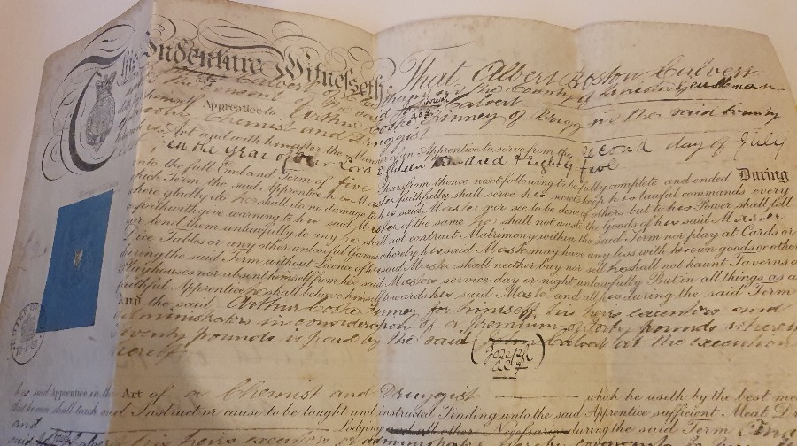 Vellum Pharmacist's Apprentice Indenture