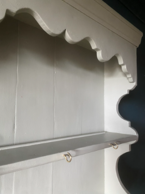 Victorian 1890 Solid Pine Painted Antique Country Kitchen Welsh Dresser 3ft Wide