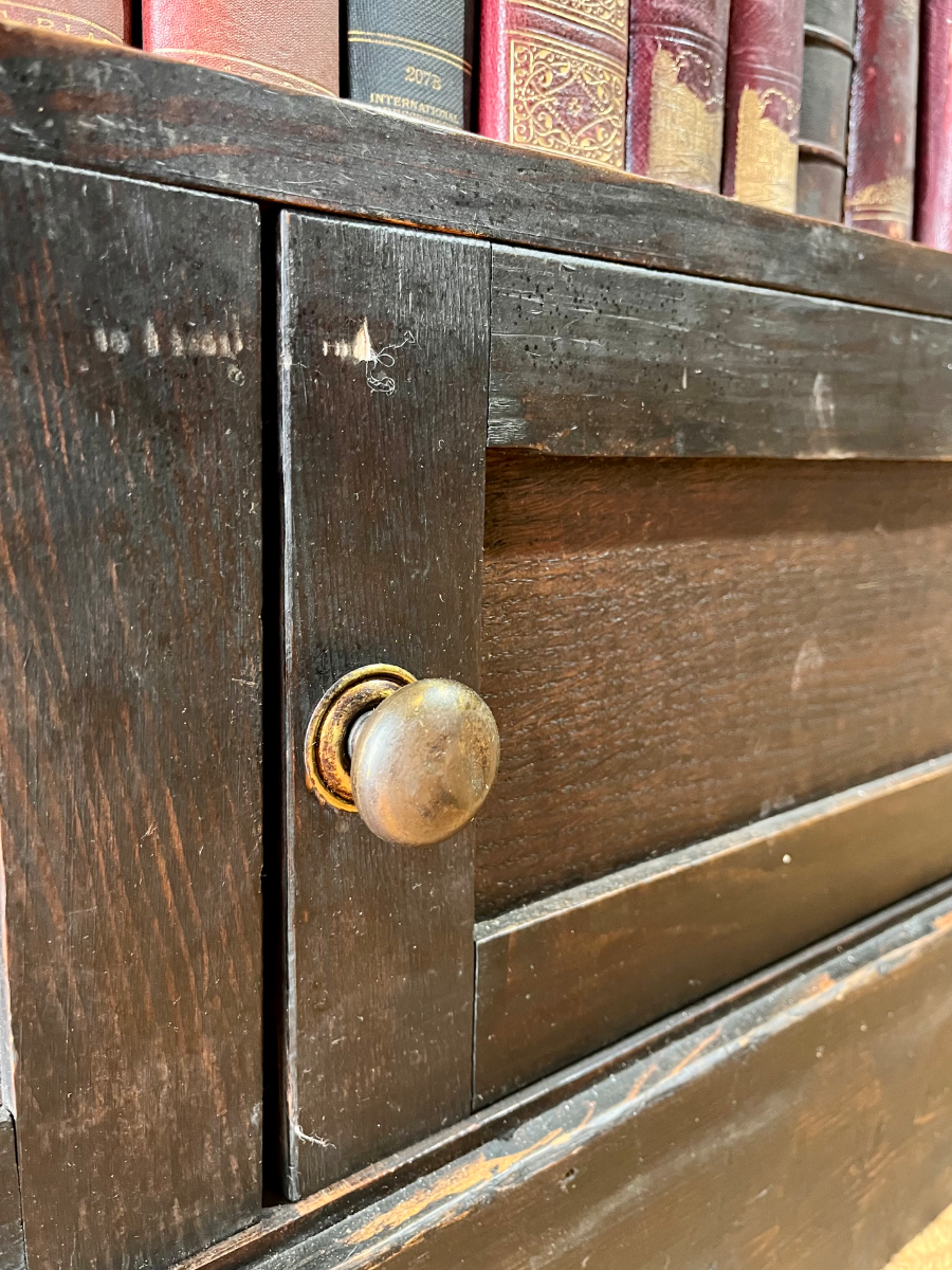 Discover our handcrafted, solid pine library bookcases with an aged ebony stain finish. Perfect for any interior decor. Shop now to add style to your space!