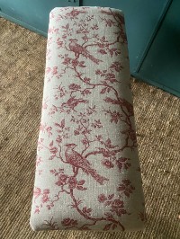 Vintage Upholstered Bench Seat Piano Stool Storage Brand New Linen Upholstery