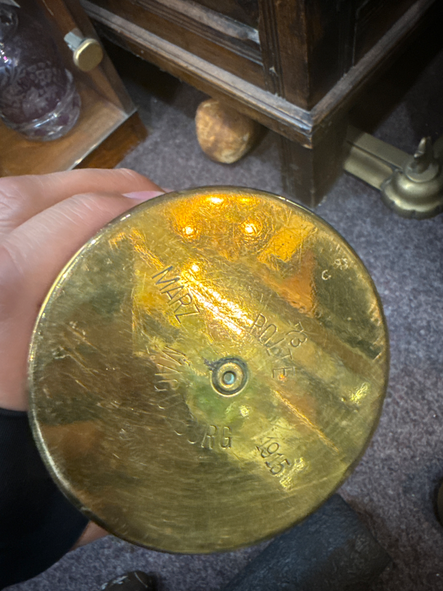 WW1 German 77mm Shrapnel Shell With Case