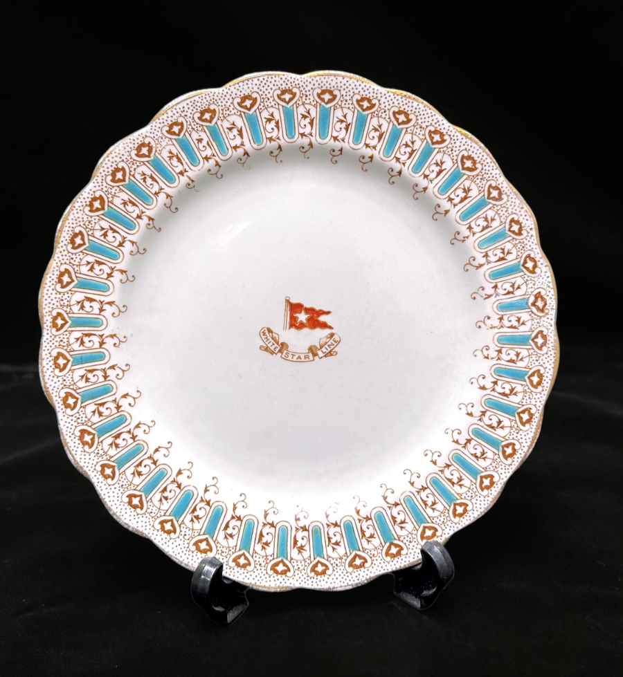 'Wisteria' Pattern White Star Line Salad Plate