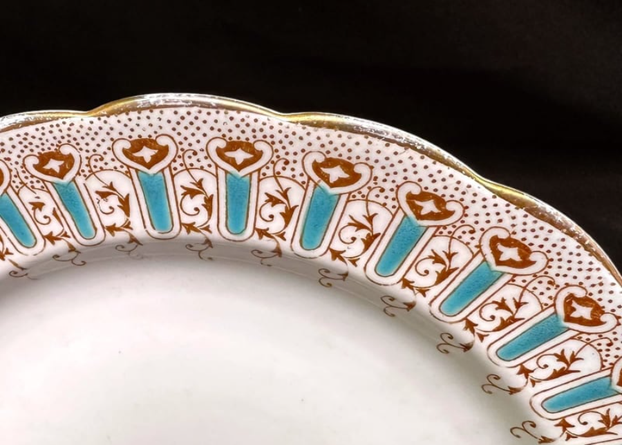 'Wisteria' Pattern White Star Line Salad Plate