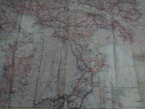 Ww2 Silk Escape Map Of Italy