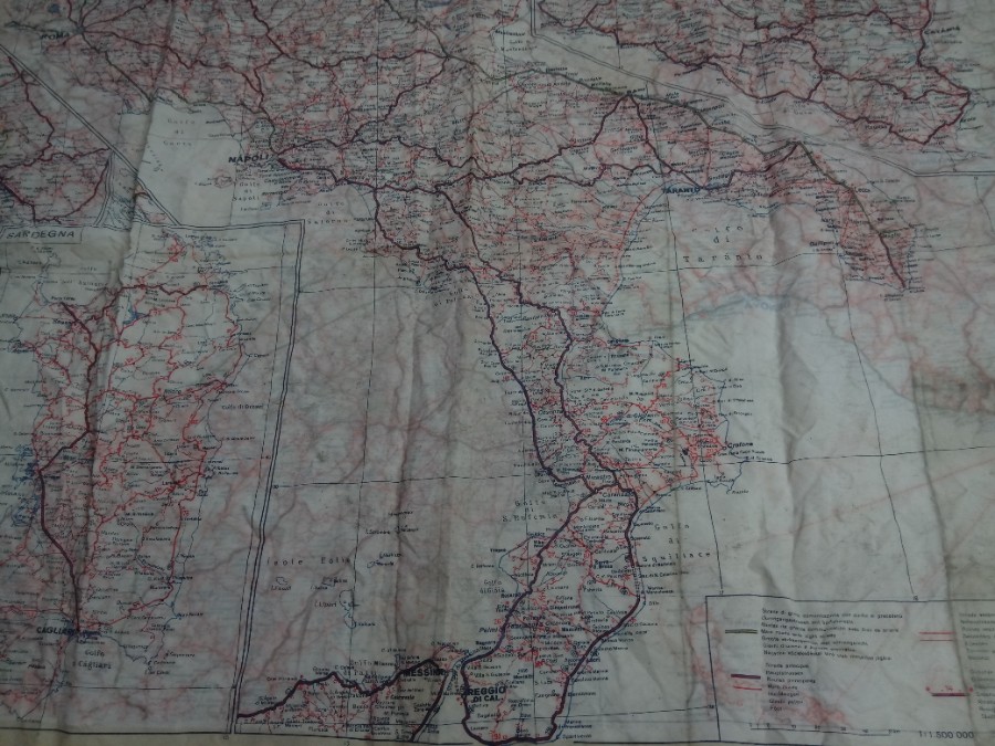 Ww2 Silk Escape Map Of Italy