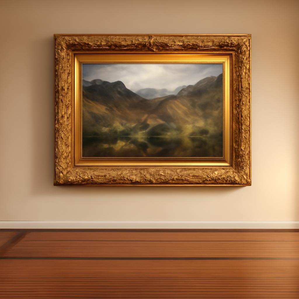 Mountain Scene In Scotland,19th Century Oil Painting By William Beattie